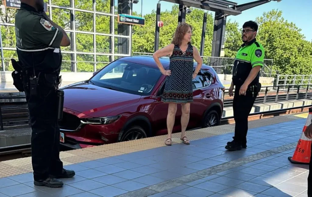 Woman Follows GPS Instructions, Somehow Drives Her Car Onto an Elevated Seattle Rail Track